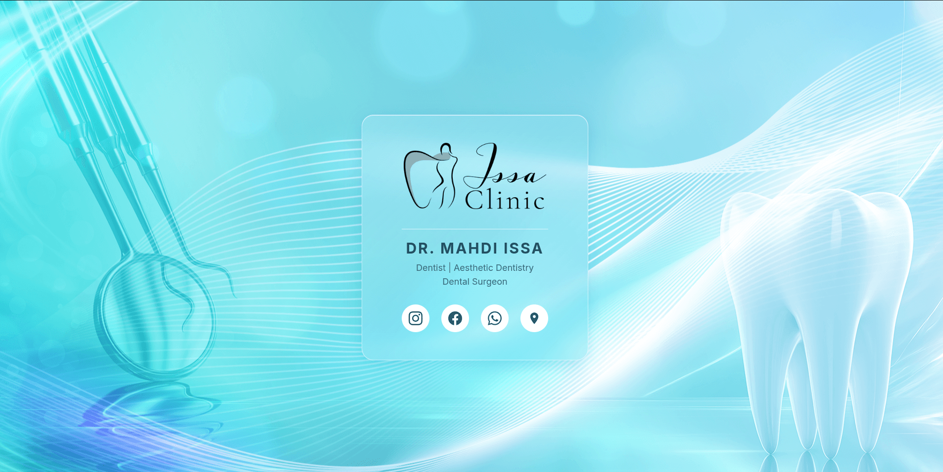Issa Dental Clinic public site, as a patient sees it